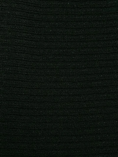 Shop Red Valentino Ribbed Knit Short Dress - Black