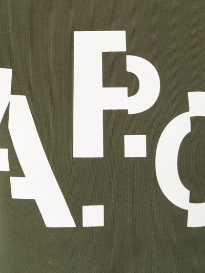 Shop Apc Distorted Logo Jumper In Green