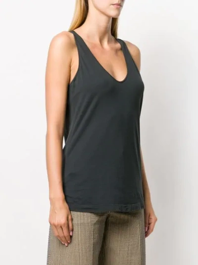 Shop Raquel Allegra U-neck Vest Top In Black