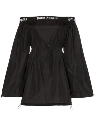 Shop Palm Angels Kleid Mit Logo In Black