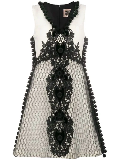 Shop Fausto Puglisi Embroidered A-line Dress - Black