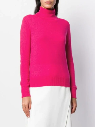 Shop Aragona Rollneck Cashmere Sweater In Pink