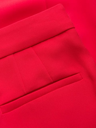 Shop Giorgio Armani Cady Viscose Silk Trousers In Red