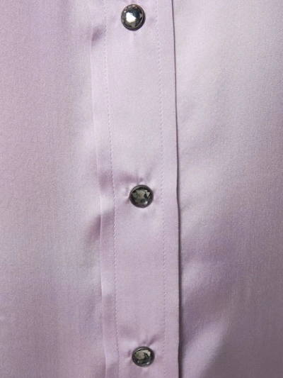 Shop Bottega Veneta Crystal Button Shirt - Pink