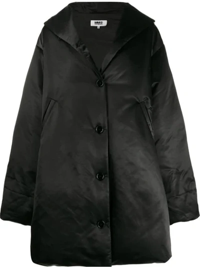 Shop Mm6 Maison Margiela Oversized Padded Coat In Black