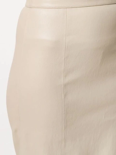 Shop Joseph Straight Midi Skirt In Neutrals