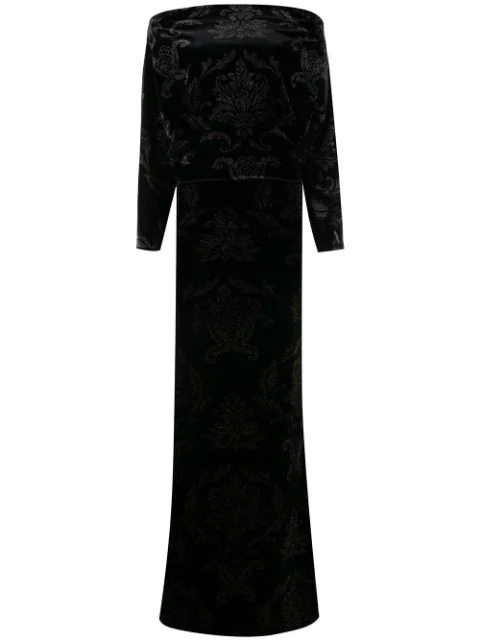 petite velvet maxi dress