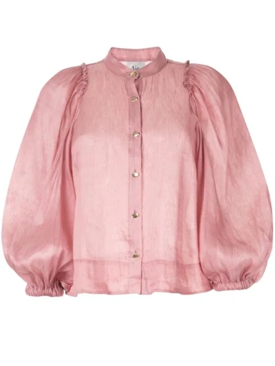 Shop Aje Balloon Sleeves Shirt In Pink