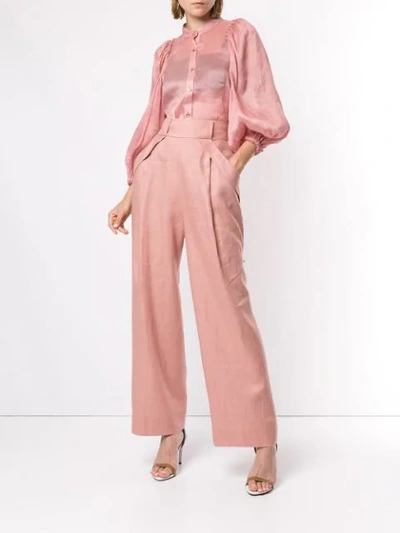 Shop Aje Balloon Sleeves Shirt In Pink