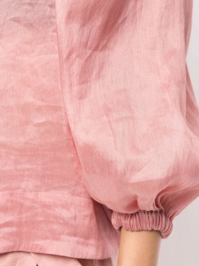 Shop Aje Balloon Sleeves Shirt In Pink