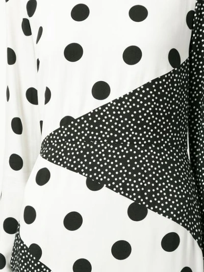 Shop Semsem Polka Dot Block Dress - Black