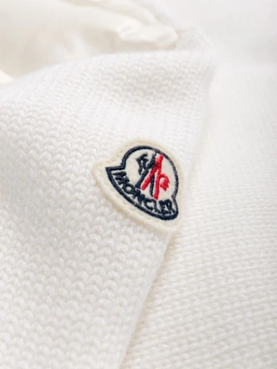 Shop Moncler Wool Detailed Padded Jacket In 034  Ivory