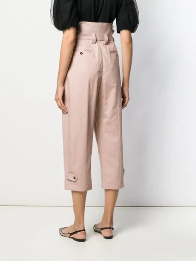 Shop Dolce & Gabbana Pleated Waist Trousers In F0991 Rosa Antico