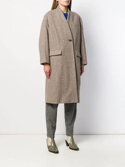 Shop Isabel Marant Étoile Henlo Coat In Neutrals