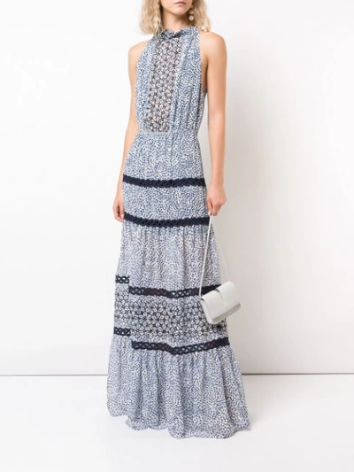 Shop Alexis Bel Capri Embroidered Dress  In Blue