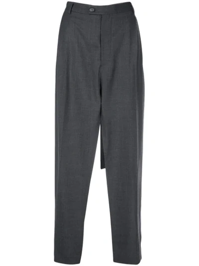 Shop Maison Margiela Tie-around Trousers In Grey