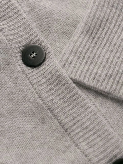 Shop Pinko Metallic Detail Cardigan In Grey