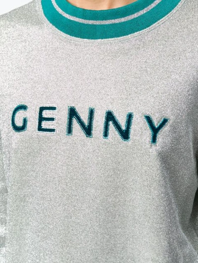 Shop Genny Glittered Sweatshirt - Metallic