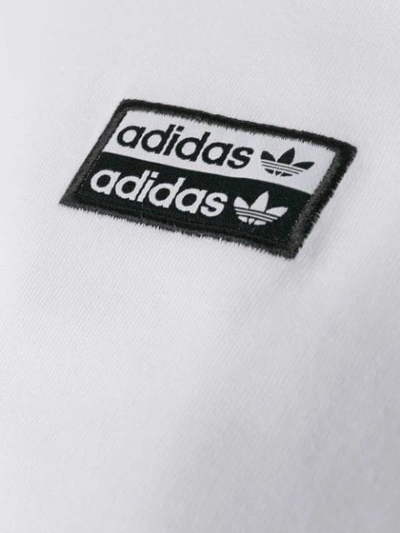 Shop Adidas Originals Embroidered Logo T-shirt In White