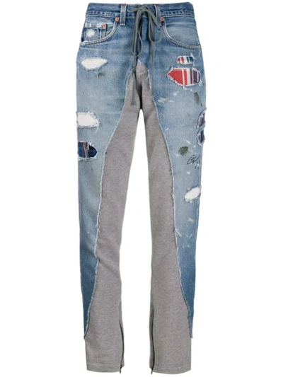 Shop Greg Lauren 'terry' Jeans In Blue