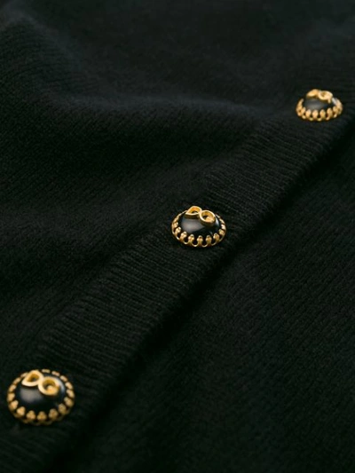 Shop Dolce & Gabbana Logo Buttons Cardigan In N0000 Black