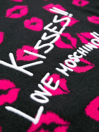 Shop Love Moschino Kisses Jumper Dress In Black
