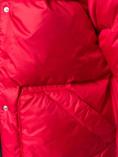 Shop Ienki Ienki Belted Puffer Coat In Red