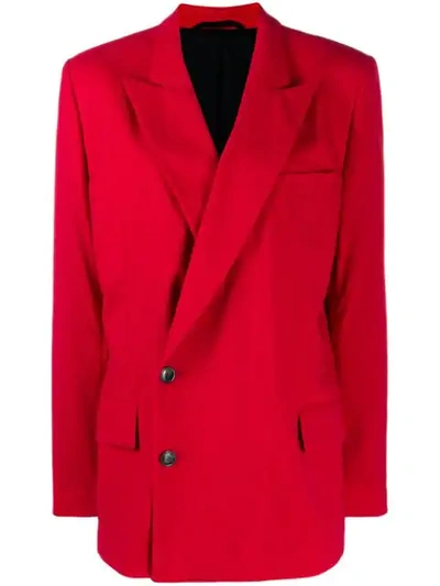 Shop A.f.vandevorst Oversized Blazer Jacket In Red