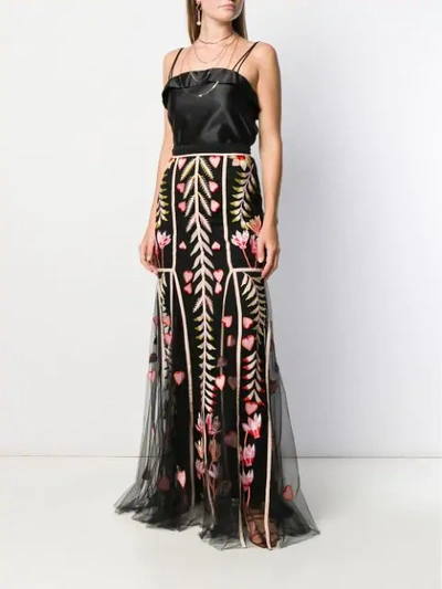 Shop Temperley London Rosy Tulle Skirt In Black