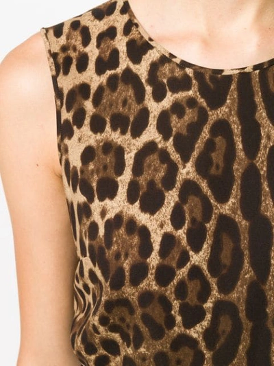 Shop Dolce & Gabbana Leopard Print Blouse In Neutrals