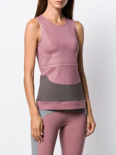 Shop Adidas By Stella Mccartney Lycra Fitsense+ Training Tank Top In Pink