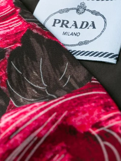 Shop Prada Rose Printed Midi Dress In Pink