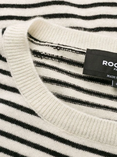 Shop Rochas Striped Jumper In 105 Natural