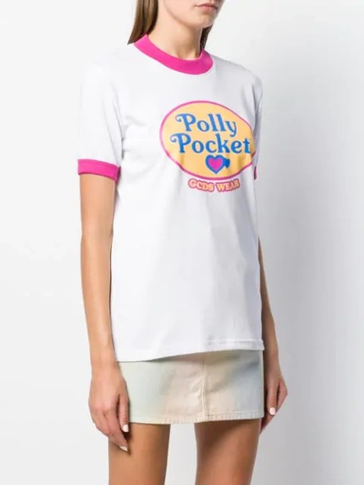 Shop Gcds Polly Pocket Logo Print T-shirt In White