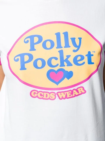 Shop Gcds Polly Pocket Logo Print T-shirt In White