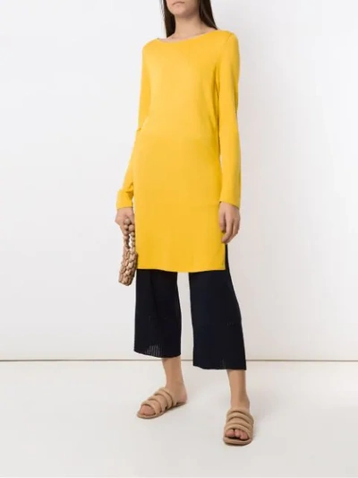 Shop Alcaçuz Neriah Knit Blouse In Yellow