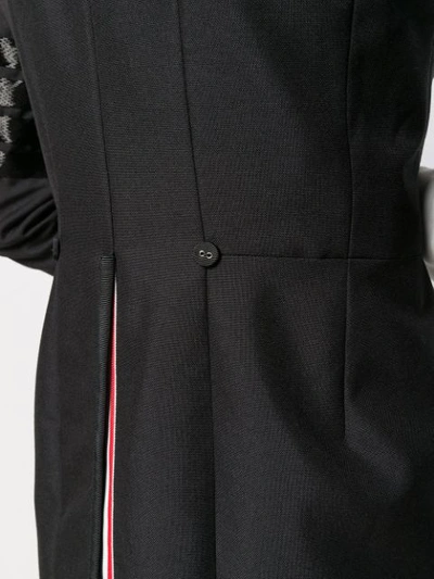 Shop Thom Browne Bugle Bead 4-bar Tailcoat In Black