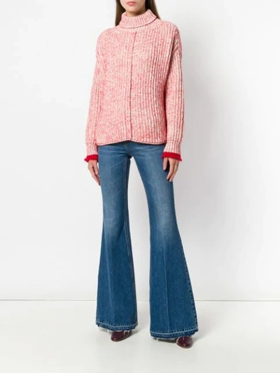 Shop Chloé Knitted Roll In Red
