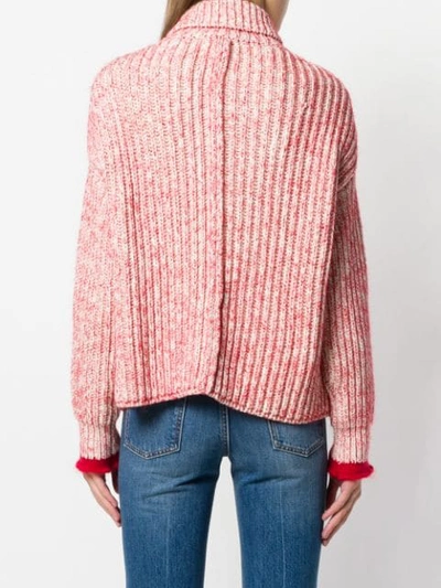 Shop Chloé Knitted Roll In Red