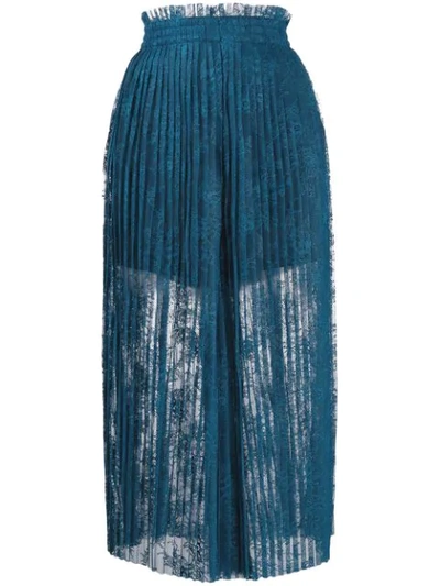 Shop Mm6 Maison Margiela Pleated Trousers In Blue