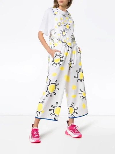 Shop Mira Mikati Sun Doodle Print Jumpsuit In White