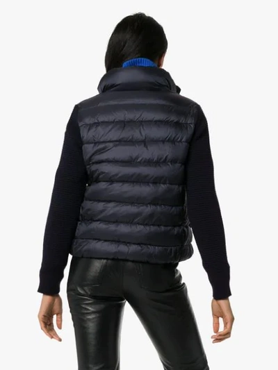 Shop Moncler Quilted Gilet Jacket In Blue