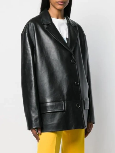 Shop Prada Single Breasted Jacket In Black