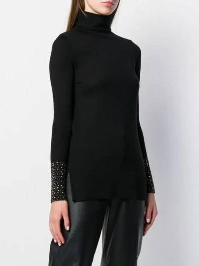 Shop Snobby Sheep Roll Neck Sweater In Black