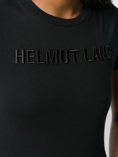 Shop Helmut Lang Logo Embroidered T-shirt In Black