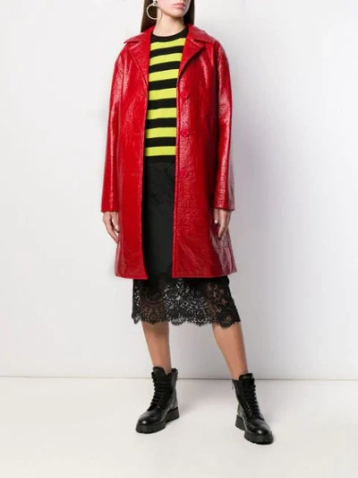 Shop N°21 Buttoned Coat In 4463 Rosso