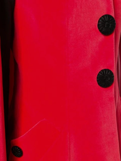 Shop Palomo Spain Velvet Cape Jacket - Red