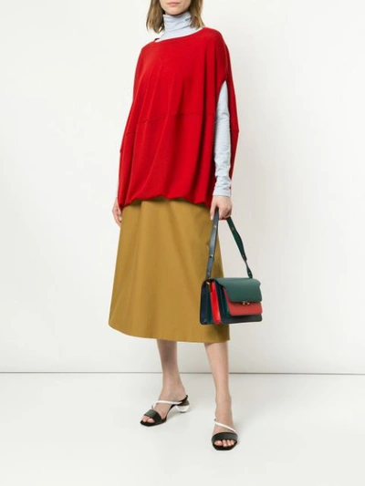 Shop Marni Oversized Sleeveless Jumper In Red