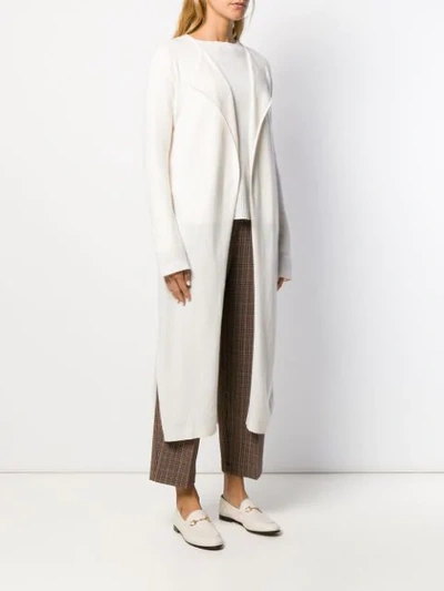 Shop Allude Open-front Cardigan In White