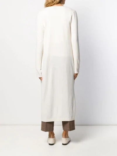 Shop Allude Open-front Cardigan In White